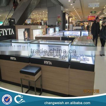 mdf wood watch and jewelry display showcase for shop mall