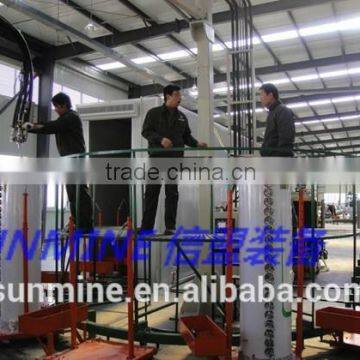 Solar water heater tank foaming production line