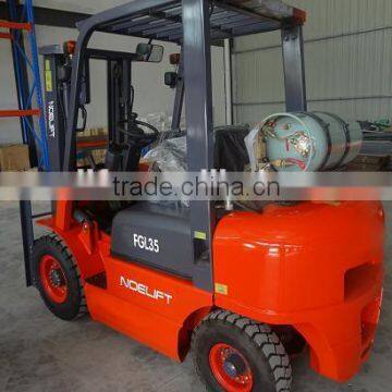 Good quality 2T dual fuel LPG/Gasoline fork lift with wide view mast