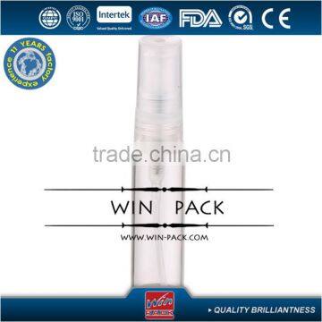 5ml clear tube perfume bottle with plastic sprayer and plastic cap, tube perfume bottle manufacturer