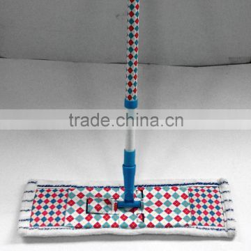 2016 New Brand Microfiber Flat Mop Wih Printed Mop plate And Handle