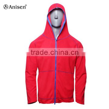 wholesale custom windbreaker zipper men hoodies