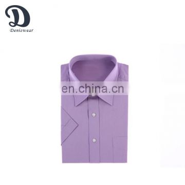 Modern design short sleeve mens cotton shirt