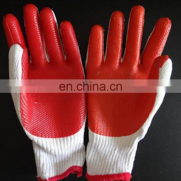 Cotton Working Gloves with Anti-slip Latex on Palm