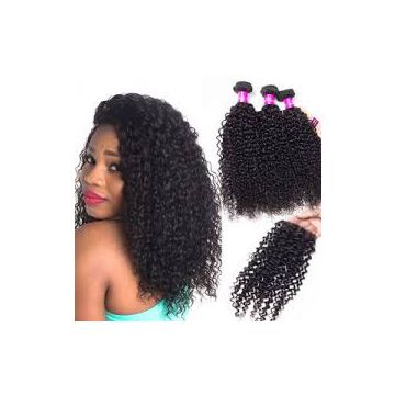 18 Inches Indian Curly Afro Curl Human Hair Double Wefts 