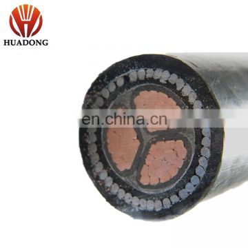 MV 11kv /33kv 150mm2 3C Copper conductor XLPE insulation amoured power cable copper cable