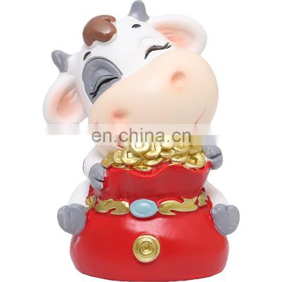 The year of the ox cartoon decoration ornaments creative resin crafts