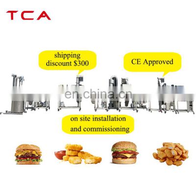 Automatic Chicken nuggets production line beef meat burger pie making machine