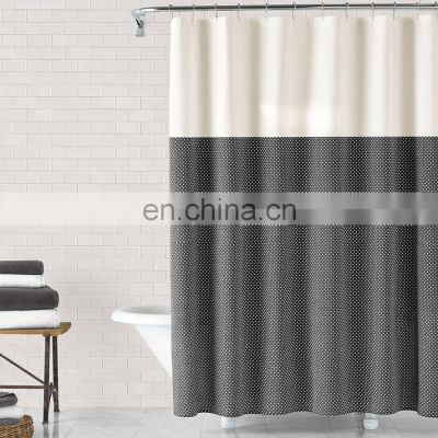 Hot selling wave point pattern polyester shower curtains
