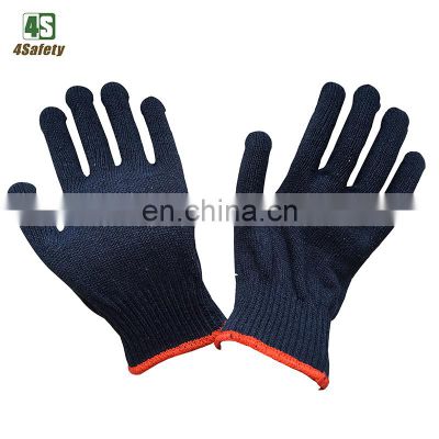4SAFETY Blue Colored Cotton Safety Gloves Knitted