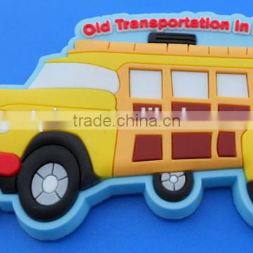 Soft PVC Rubber Basra Transportation Car Shape Fridge Magnet