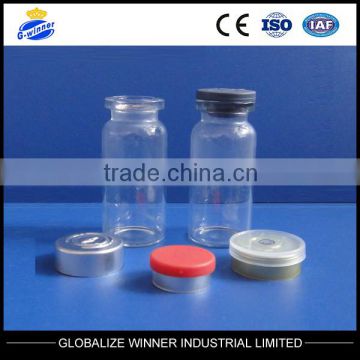 10ml Tubular Clear Injection Vials with aluminum cap and rubber