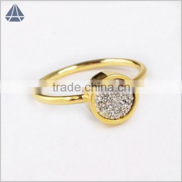 Wholesale Fashion Jewelry Agate Druzy Ring 2015