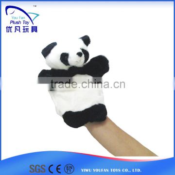For promotion kids 26cm stuffed China panda soft animal baby toys hand puppet
