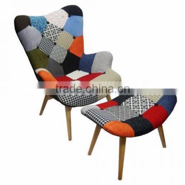 Cosy Modern style Zip design Patchwork covered sectional Living room sofa