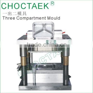 Multi-compartments food container mold