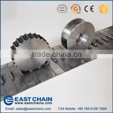 Single hinge straight running width 127mm 304 stainless steel slat chain SS812-K500
