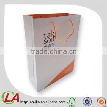 Two Color Printing 250g Art Paper Bag Printing Without Lamination