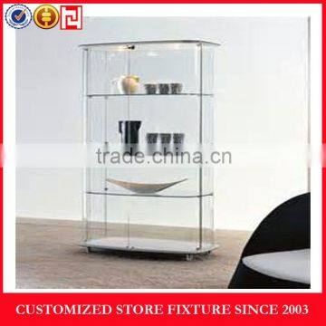 New design glass cosmetic display showcase cabinet