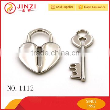 Decorative accessories love lock metal heart lock for purse