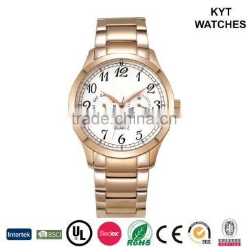 KYT fun casual look classi arabic dial men / boy fashion 10atm waterproof chronograph sports quartz hand watch