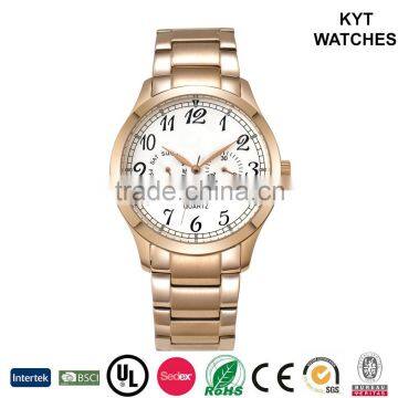 KYT fun casual look classi arabic dial men / boy fashion 10atm waterproof chronograph sports quartz hand watch