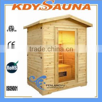 steam sauna cabin , hemlock wood outdoor sauna