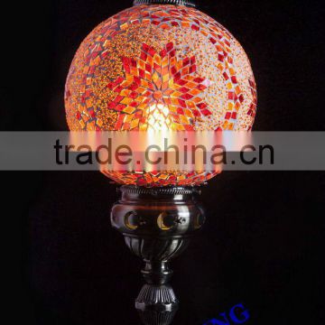 Evershining Lighting Big Ball Glass Turkish Mosaic Wrought Iron Table Lamp YMA431