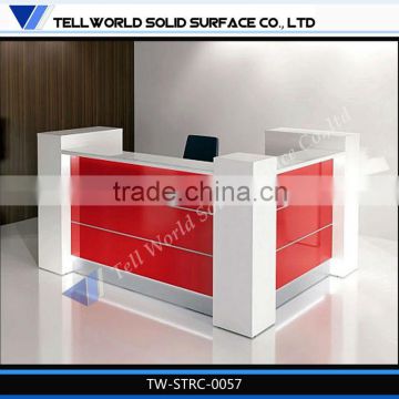 Luxury&top quality reception desks, red colored marble front desk