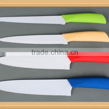 Cost-Saving Ceramic Coating Stainless Steel knife, Zirconia finish with stainless material inlay with plastic handle