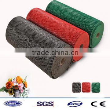 china supplier anti-slip s-shape pvc floor door carpet for home