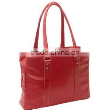 Soho Triple Zip Leather Laptop Tote