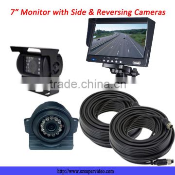 7" LCD Color Rear View Backup Camera System with 2 CCD Camera 700 TVL (Front View and Back View) CS-S7699TMS
