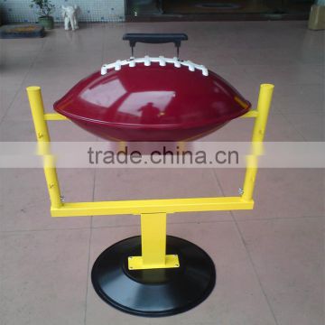 Red and blue color rugby shape helmet hibachi grills for sale