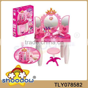 Play At Home plastic electronic dressing table for girl with light and music