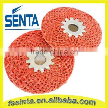 4 Inch Red Sisal Wheel For Polishing