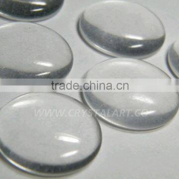 CLEAR CRYSTAL QUARTZ ROUND CABS PALM STONES