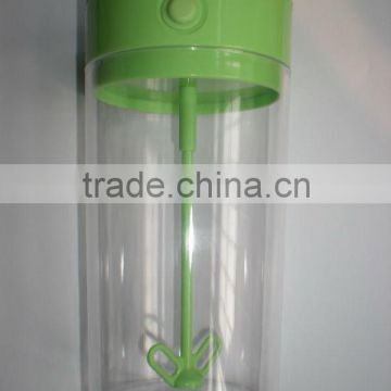Green Mixing Cup with milk frother and drink mixer