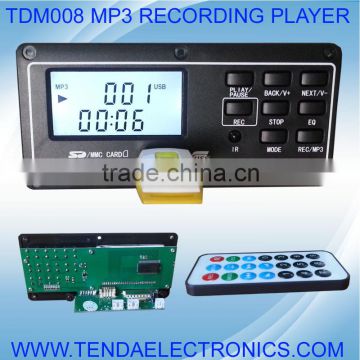 Digital MP3 playback recording module with LCD , digital audio recording module
