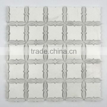 White carrara marble cheap tiles mosaic floor tiles