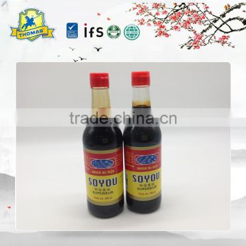 500ml glass bottle packed soy sauce for Japanese sushi products