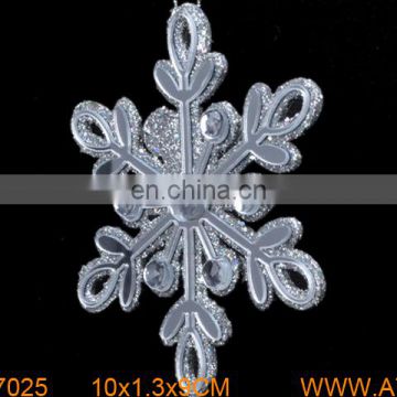 Lastest Christmas Glass Snowflake Hanging Decoration Manufacturer