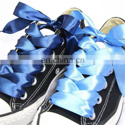 1PAIR Fashion 120CM Flat Silk Ribbon Shoelaces Shoe Laces Sneaker Sport Shoes Lace One Pair Drop Shipping