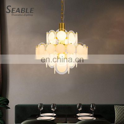 Competitive Price Residential Decoration Lighting Home Cafe Metal Glass LED Chandelier