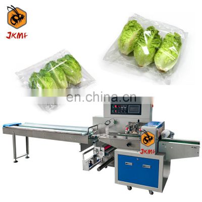 JKMF Auto Fresh Vegetable Pillow Packaging Machine Arugula Mint Packing Machine Amaranth Curry Leaves Packing Machine