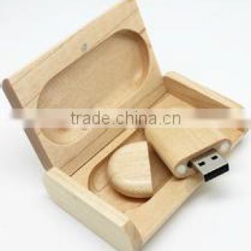 promotional gifts USB flash drives with box, natural wooden USB flash drives 8gb, Wooden USB flash memory custom logo for free