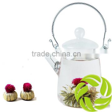 Organic beautiful Chinese tea beauty tea ball blooming tea jasmine and rose