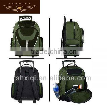 2014 kids school bag with wheels for girls
