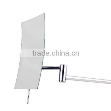 Folding single sided magnifying wall mounted mirror