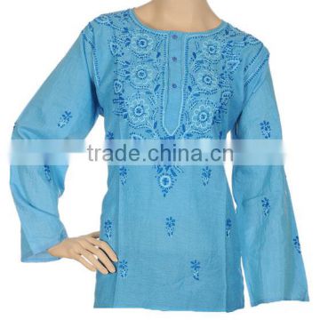 Indian Embroidered Cotton Tunics For Girls / Beach wear Tunics